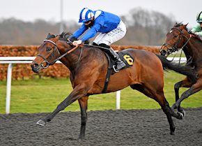 Third time lucky for Moraaheq at Kempton.