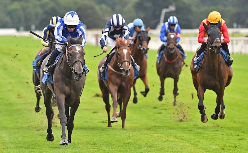 Angel Power streaking clear under Silvestre De Sousa to win the Class 2 Fillies' Handicap on Friday